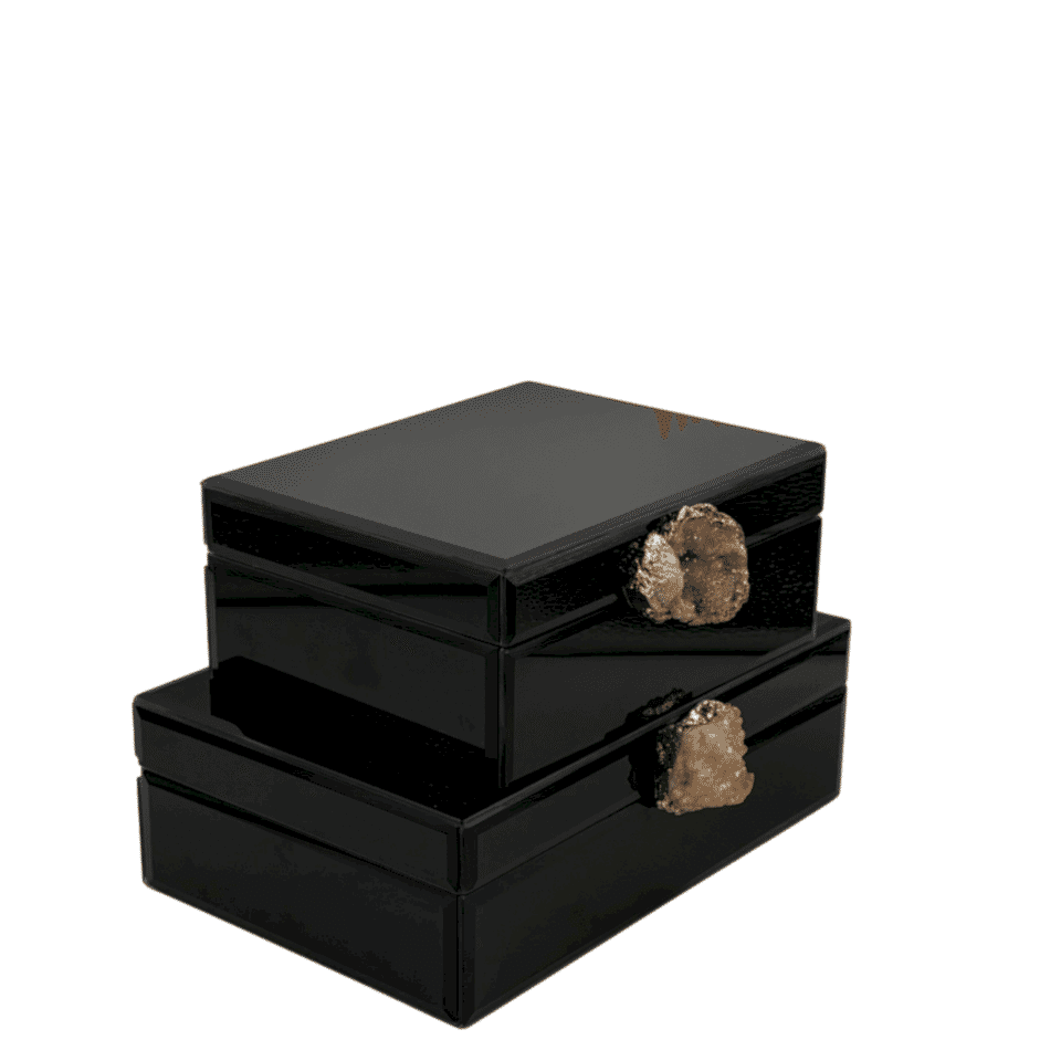 Siyah İkili Kutu Set