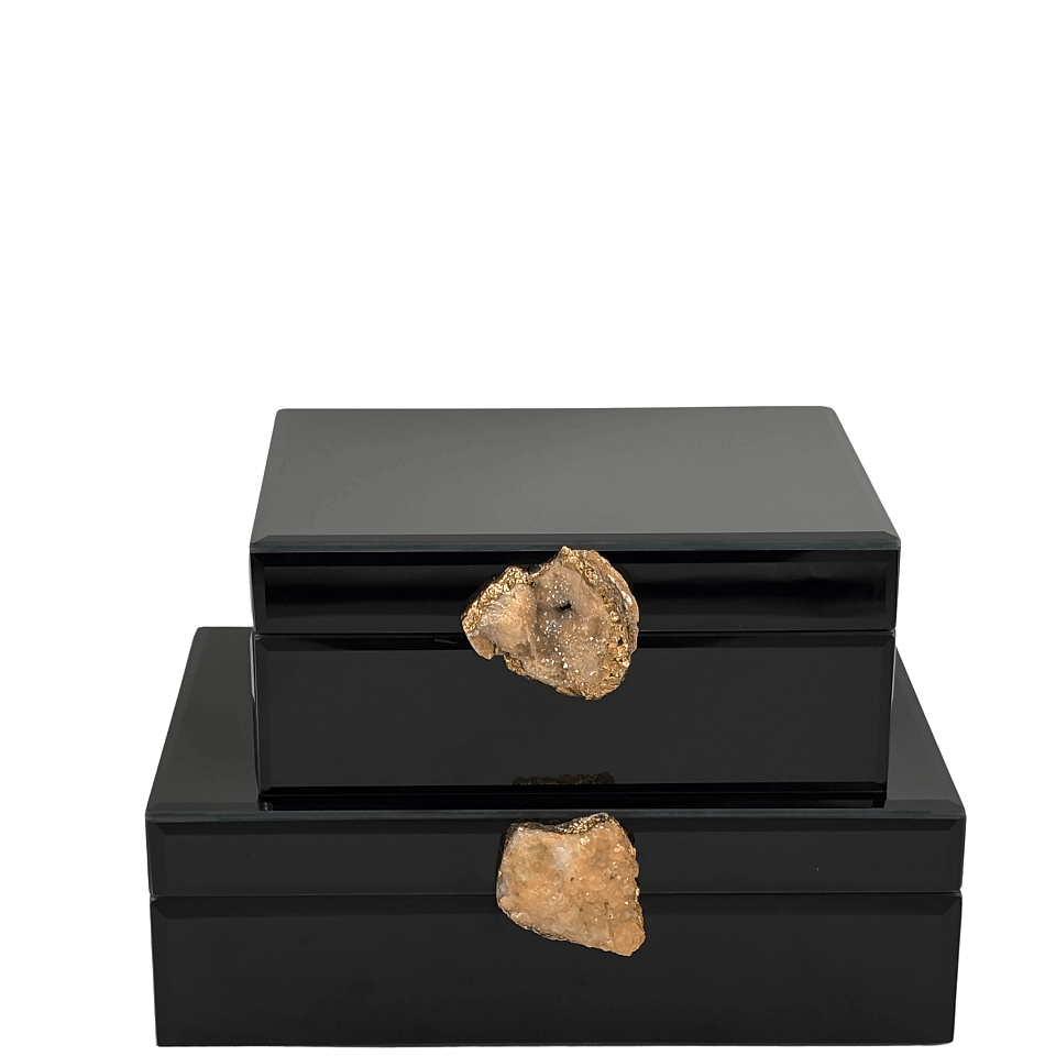 Siyah İkili Kutu Set