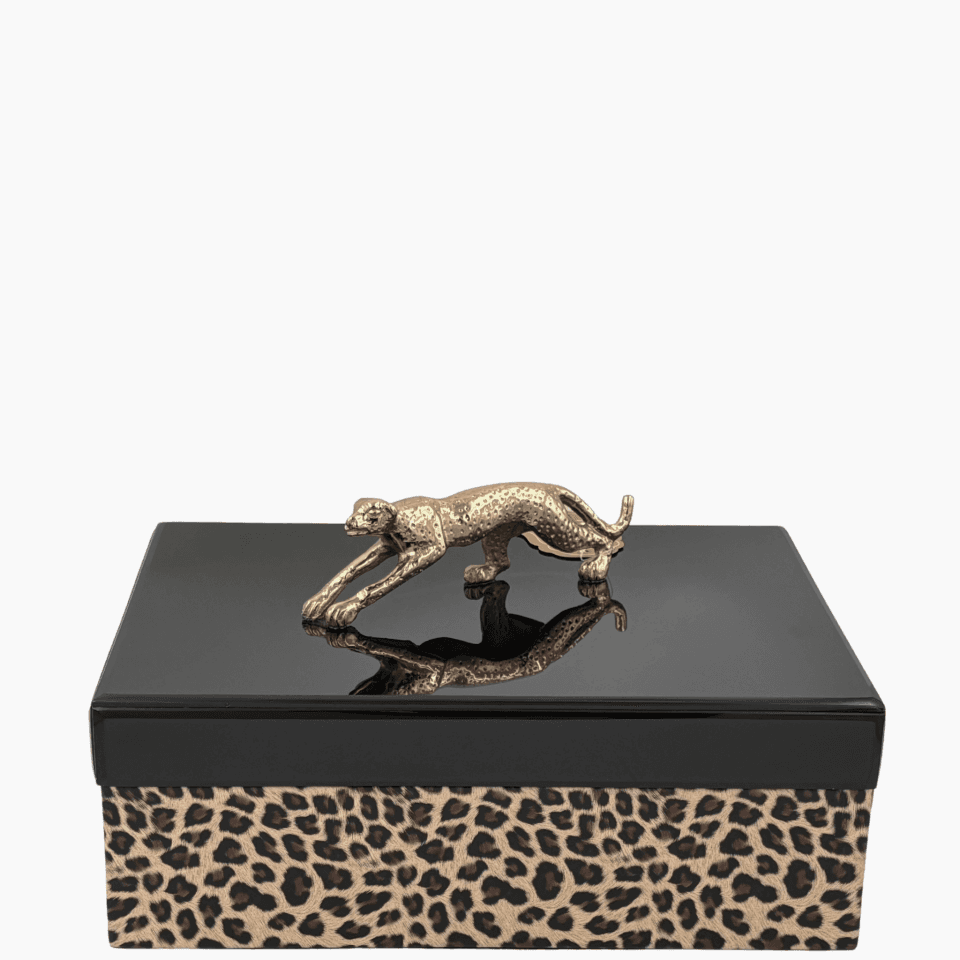 Leopar Kaplanlı Dekoratif Kutu