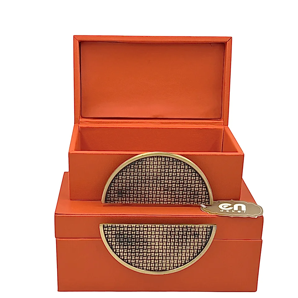 İkili Obje Kutu Hasır Desen