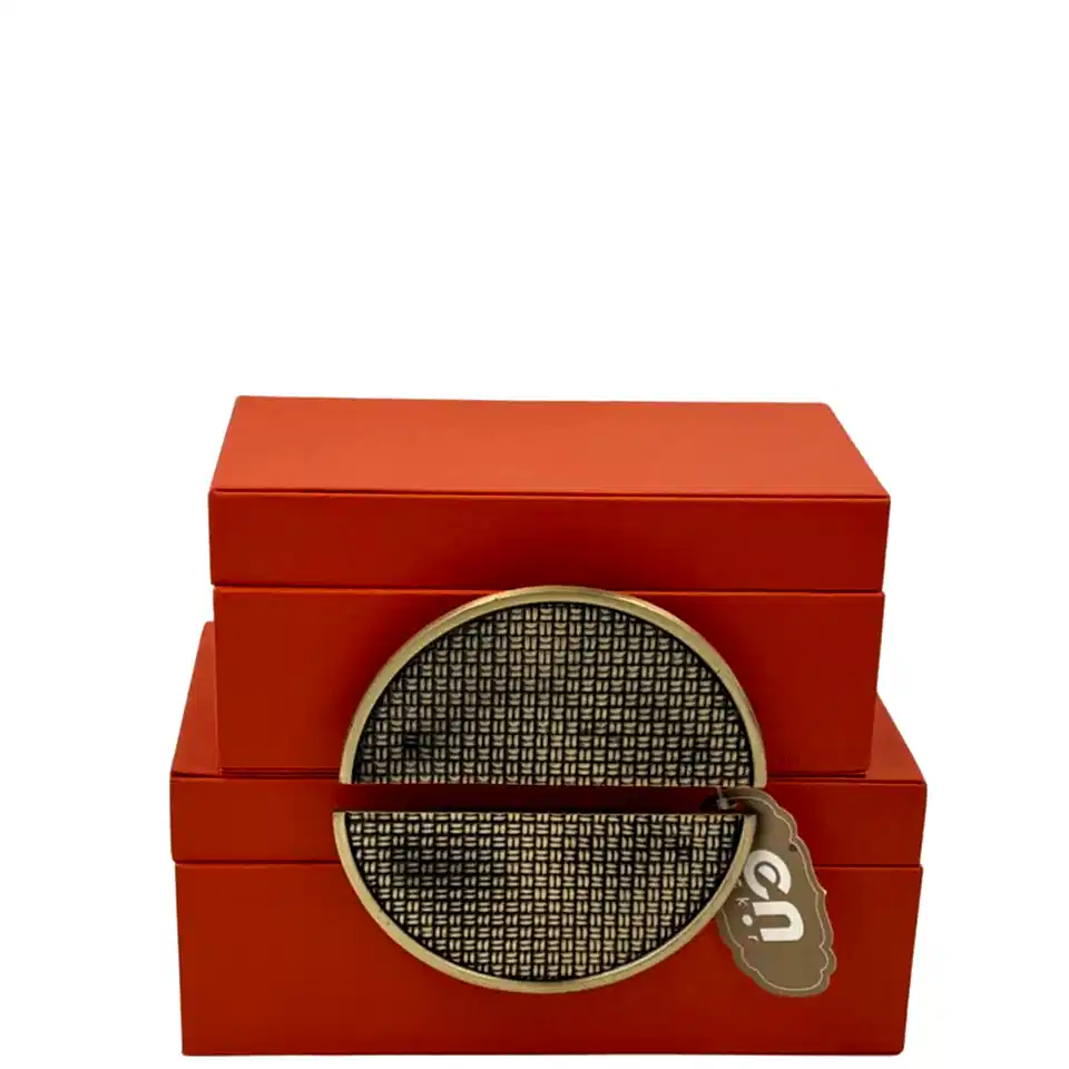 İkili Obje Kutu Hasır Desen