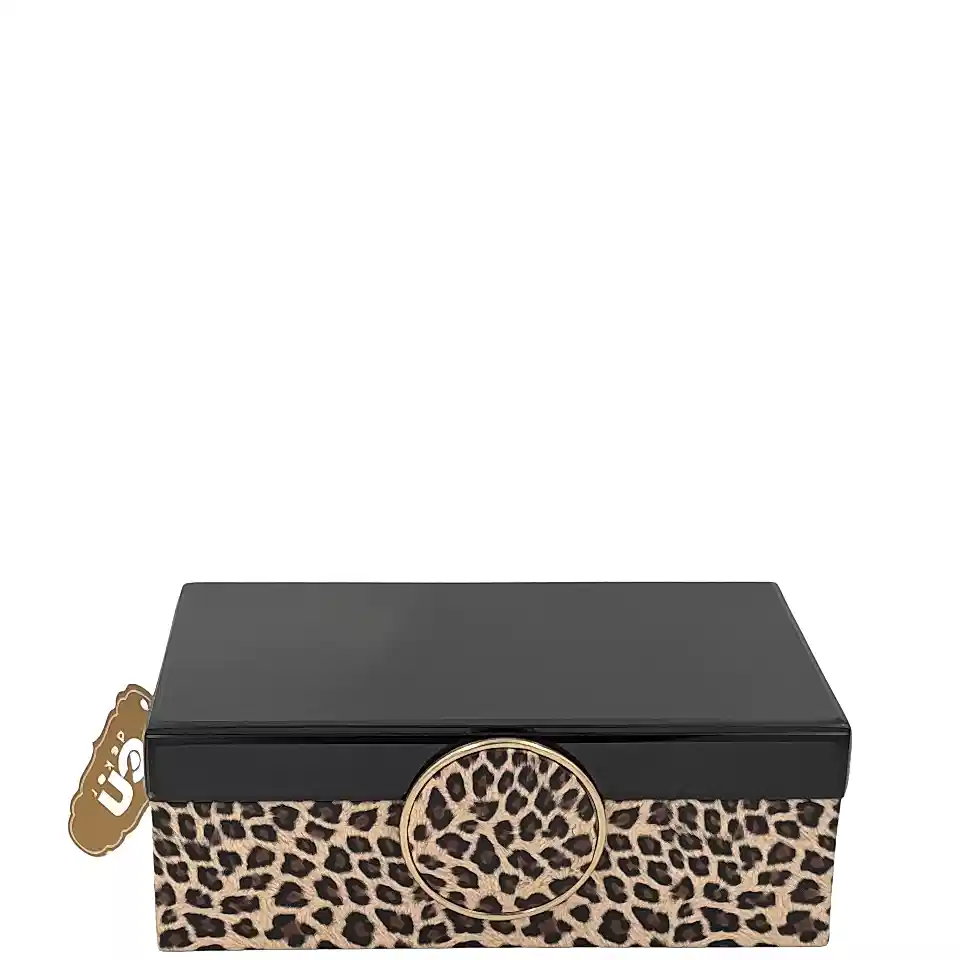 Leoparlı Siyah Dekoratif Kutu