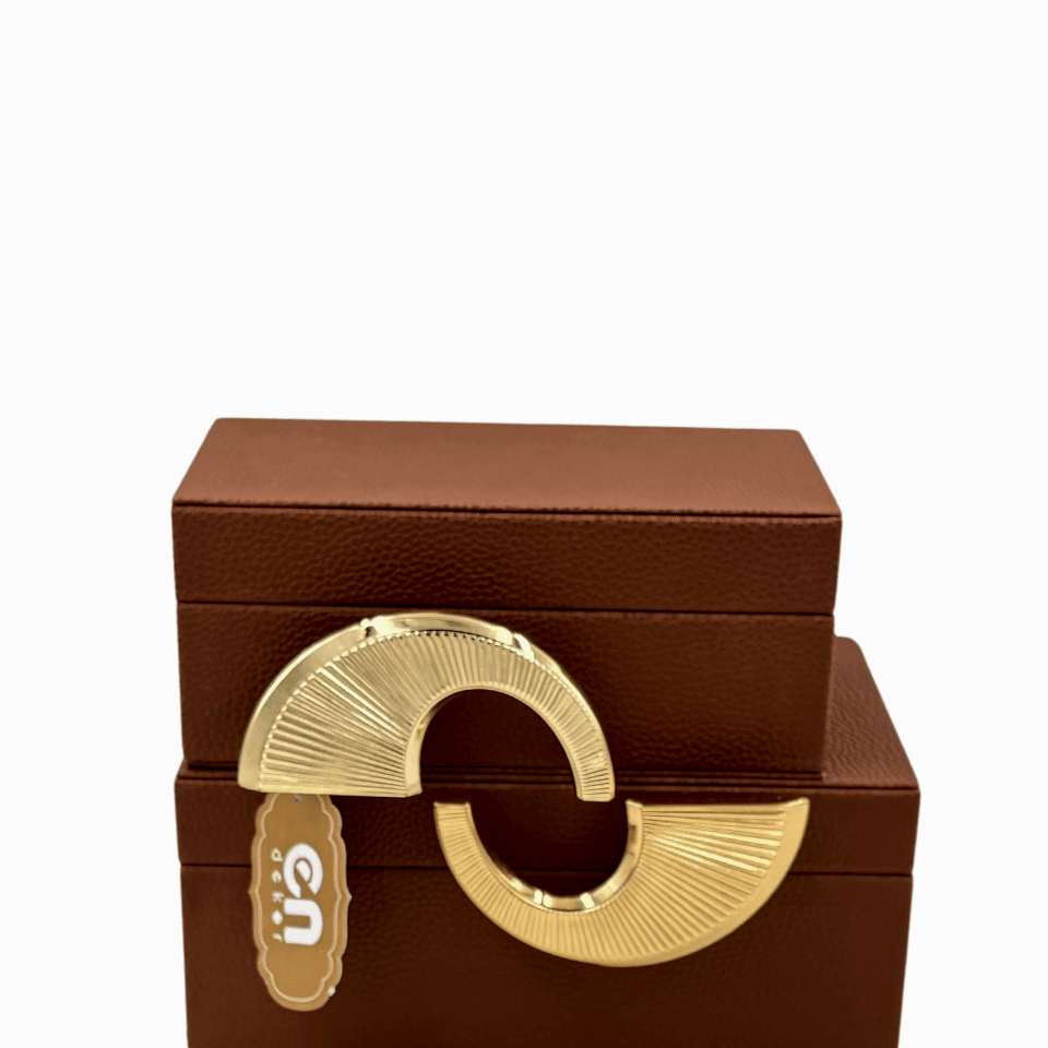 Gerçek Deri İkili Dekoratif Kutu