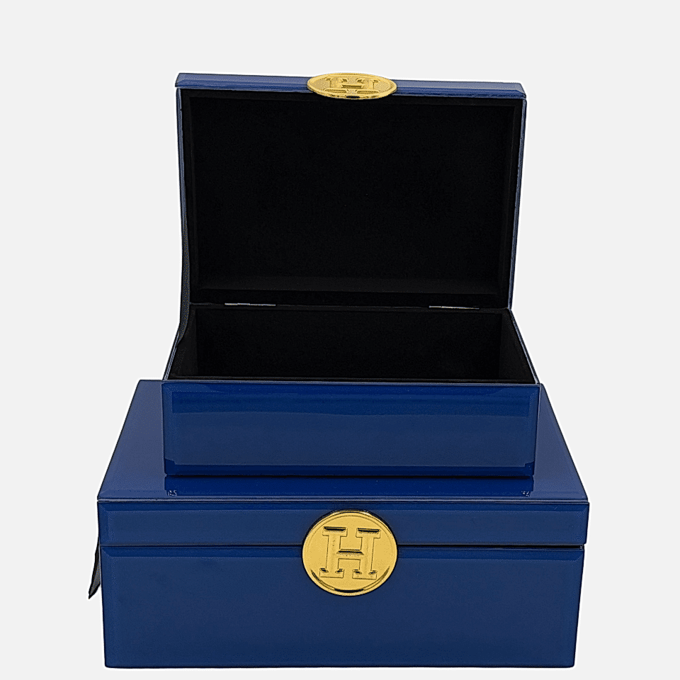 İkili Hermes Cam Dekoratif Kutu