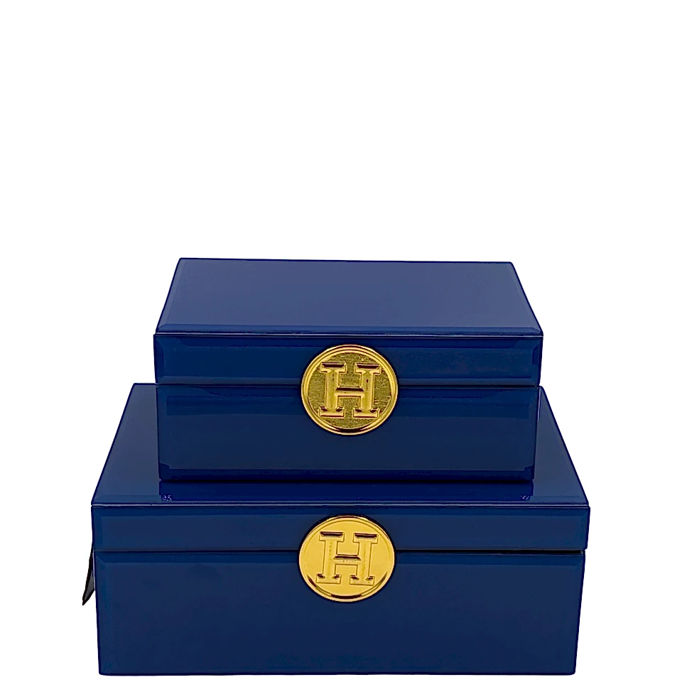 İkili Hermes Cam Dekoratif Kutu