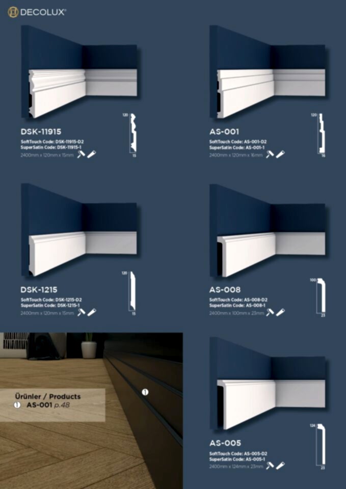 AS 008 Boyanabilir Süpürgelik